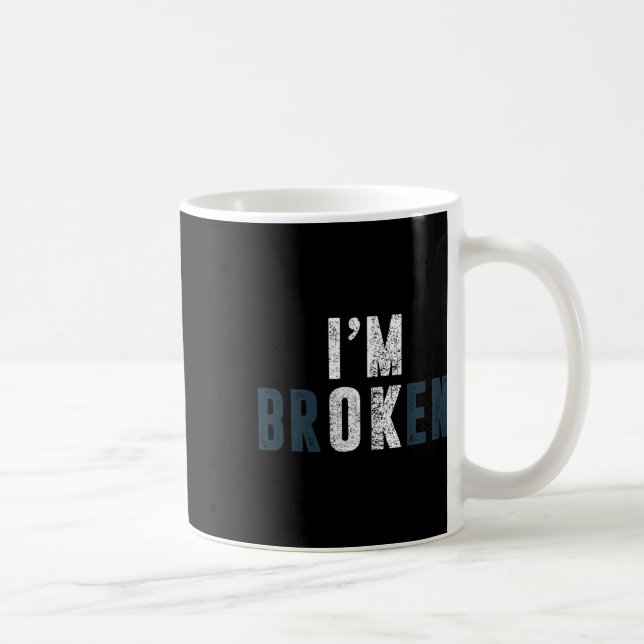 Overdose Awareness I'm Ok Broken Grief  Coffee Mug (Right)