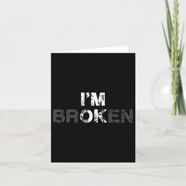 Overdose Awareness I'm Ok Broken Grief Gift  Card (Front)