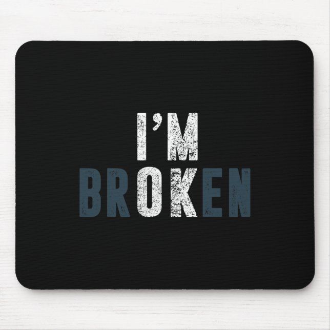 Overdose Awareness I'm OK Broken Grief  Mouse Mat (Front)
