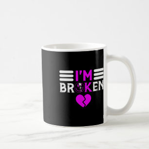 Overdose Awareness I'm Ok Broken Purple Ribbon Coffee Mug