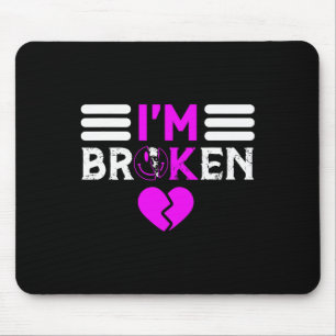 Overdose Awareness I'm OK Broken Purple Ribbon Mouse Mat