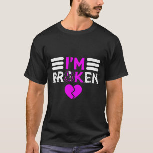 Overdose Awareness I'm OK Broken Purple Ribbon  T-Shirt