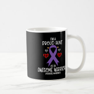 Overdose Awareness I'm Proud Aunt Of Awesome Warri Coffee Mug