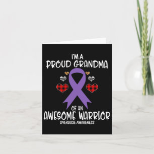 Overdose Awareness I'm Proud Grandma Of Awesome Wa Card