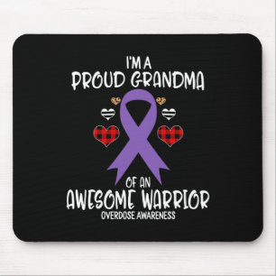 Overdose Awareness I'm Proud Grandma of Awesome Wa Mouse Mat