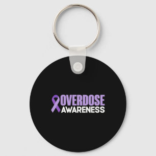 Overdose Awareness Month 2022 Overdose Day Ribbon Key Ring
