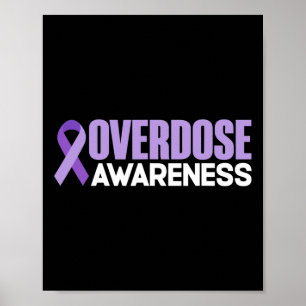 Overdose Awareness Month 2022 Overdose Day Ribbon  Poster