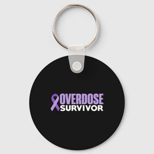 Overdose Awareness Month 2022 Overdose Survivor  Key Ring (Front)