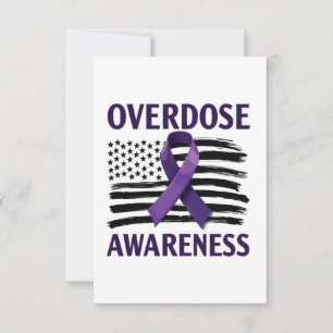 Overdose Awareness Month American Flag Ribbon Save The Date