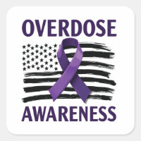 Overdose Awareness Month American Flag Ribbon