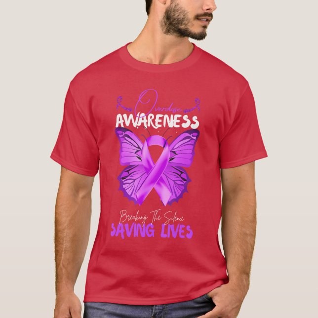 Overdose Awareness Month Breaking The Silence Savi T-Shirt (Front)