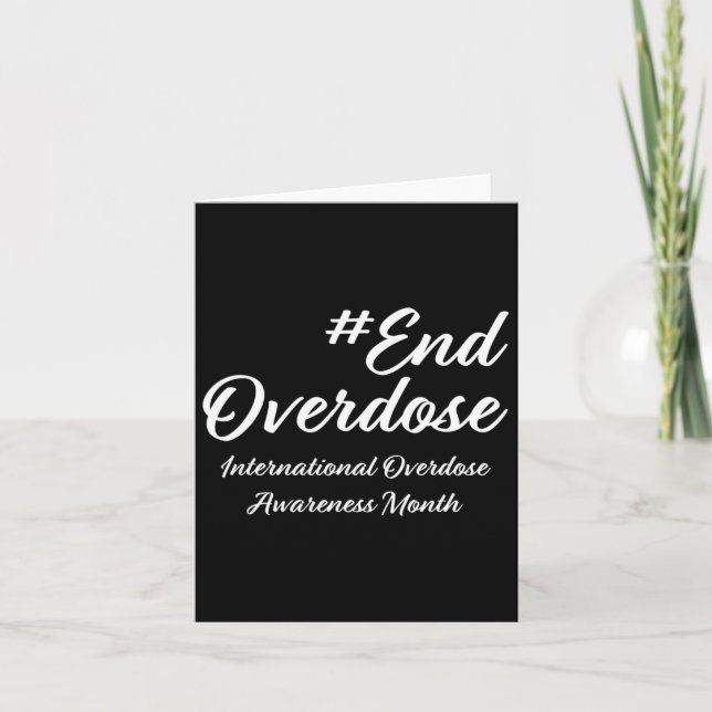 Overdose Awareness Month  Card (Front)
