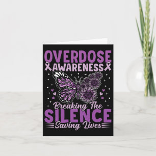 Overdose Awareness Month Drug Addiction Breaking T Card