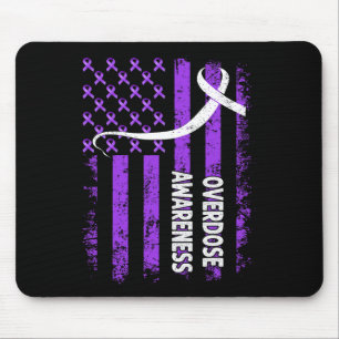 Overdose Awareness Month Flag Purple For Husband A Mouse Mat