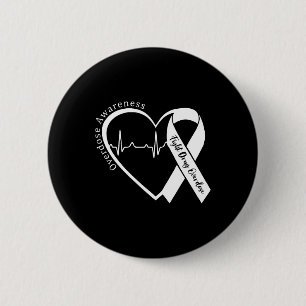 Overdose Awareness Month Heart Purple Ribbon Suppo 6 Cm Round Badge
