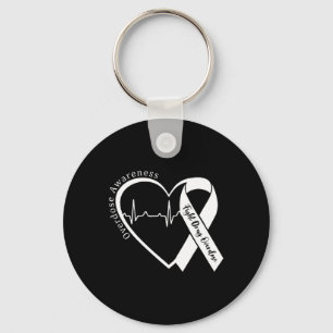 Overdose Awareness Month Heart Purple Ribbon Suppo Key Ring