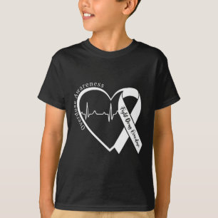Overdose Awareness Month Heart Purple Ribbon Suppo T-Shirt