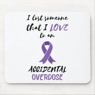 Overdose Awareness Month I Lost Someone Purple Rib Mouse Mat