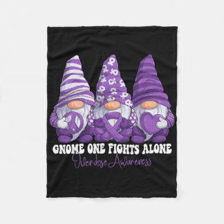Overdose Awareness Month Purple Ribbon Gnomies Sup Fleece Blanket