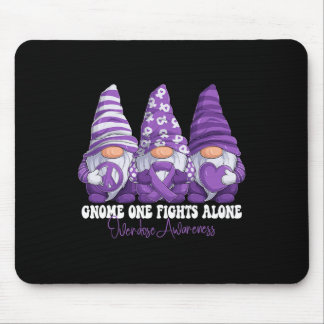 Overdose Awareness Month Purple Ribbon Gnomies Sup Mouse Mat