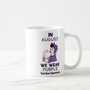 Overdose Awareness Month Purple Ribbon In August O Coffee Mug