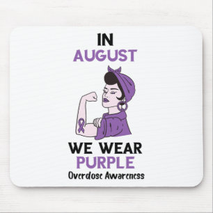 Overdose Awareness Month Purple Ribbon In August O Mouse Mat