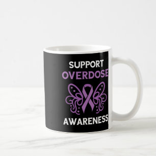Overdose Awareness Month Purple Ribbon Support Ove Coffee Mug