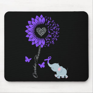 Overdose Awareness Month Sunflower Elephant Butter Mouse Mat