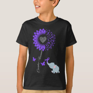 Overdose Awareness Month Sunflower Elephant Butter T-Shirt