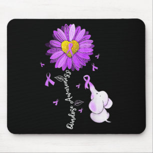 Overdose Awareness Month Sunflower Ribbon Purple E Mouse Mat