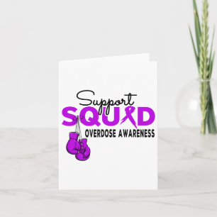 Overdose Awareness Month Support Squad Purple Ribb Card