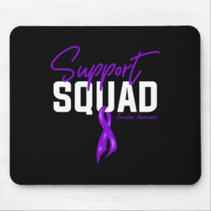 Overdose Awareness Month Support Squad Purple Ribb Mouse Mat