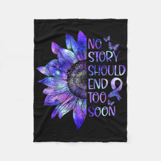 Overdose Awareness No Story Should End Too Soon Wa Fleece Blanket