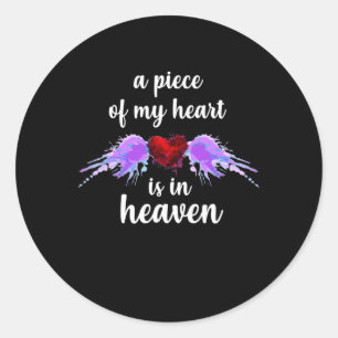 Overdose Awareness Piece Of My Heart In Heaven Classic Round Sticker