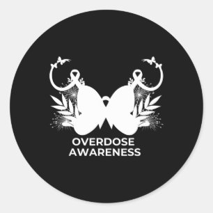 Overdose Awareness Purple 1 Classic Round Sticker