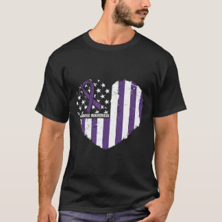 Overdose Awareness Purple Ribbon Drug Addiction 10 T-Shirt