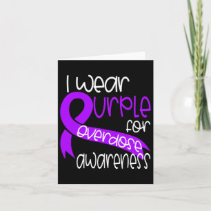 Overdose Awareness Purple Ribbon Drug Addiction 11 Card