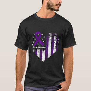 Overdose Awareness Purple Ribbon Drug Addiction 11 T-Shirt