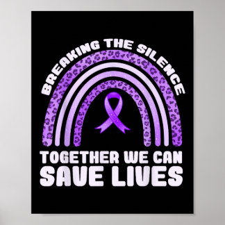 Overdose Awareness Purple Ribbon Drug Addiction 27 Poster