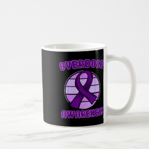 Overdose Awareness Purple Ribbon Drug Addiction 4 Coffee Mug