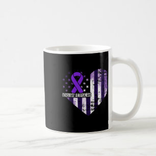 Overdose Awareness Purple Ribbon Drug Addiction 60 Coffee Mug