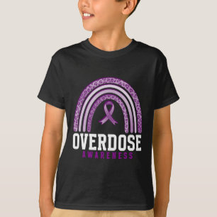 Overdose Awareness Purple Ribbon Drug Addiction 67 T-Shirt