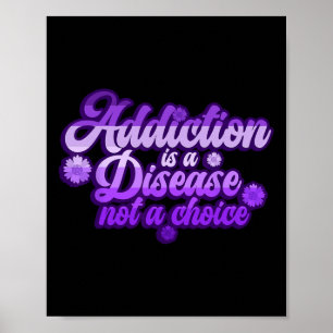 Overdose Awareness Purple Ribbon Drug Addiction 7  Poster