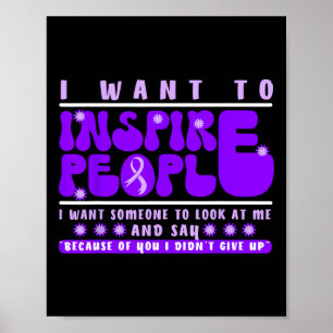 Overdose Awareness Purple Ribbon Drug Addiction 92 Poster