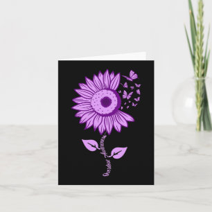 Overdose Awareness  Purple Ribbon Drug Addiction N Card