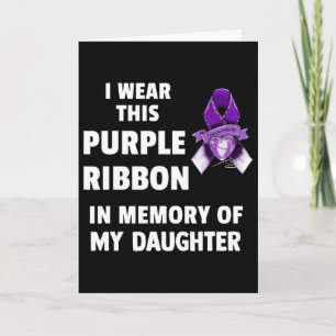 Overdose Awareness Purple Ribbon In Memory Of My D Card