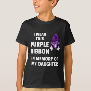 Overdose Awareness Purple Ribbon In Memory Of My D T-Shirt