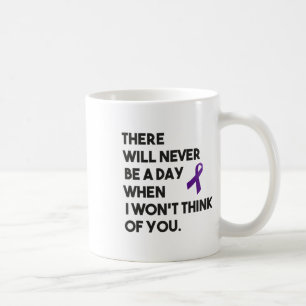 Overdose Awareness Purple Ribbon Think Of You  Coffee Mug