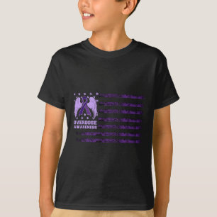 Overdose Awareness Ribbon Flag Vintage T-Shirt