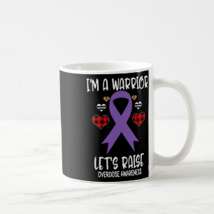 Overdose Awareness Ribbon I'm Warrior Let's Raise Coffee Mug